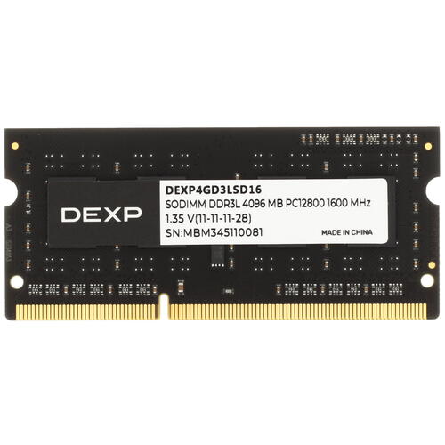 Купить Оперативная память SODIMM DEXP [DEXP4GD3LSD16] 4 ГБ  5437482. Характеристики, отзывы и цены в Донецке