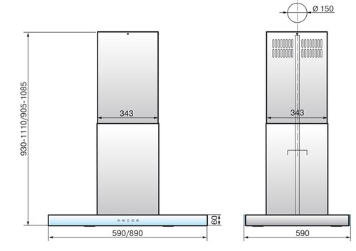 Купить Вытяжка островная ELIKOR Агат Island 90Н-1000-Е4Д серебристый/черный  9001522. Характеристики, отзывы и цены в Донецке