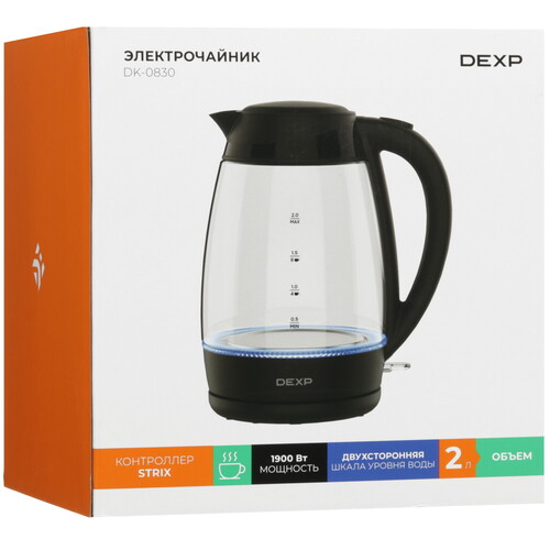 Купить Электрочайник DEXP DK-0830 черный  9267764. Характеристики, отзывы и цены в Донецке