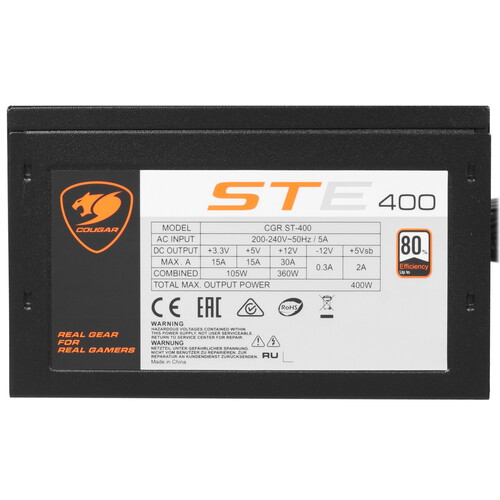 Купить Блок питания Cougar STE 400W V2 [CGR ST-400] черный  5455157. Характеристики, отзывы и цены в Донецке