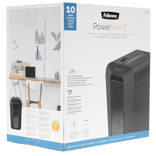 Купить Уничтожитель бумаг Fellowes Powershred LX65  4808586. Характеристики, отзывы и цены в Донецке