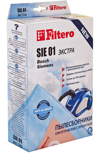 Купить Мешок-пылесборник Filtero SIE 01 Экстра голубой  6678397. Характеристики, отзывы и цены в Донецке