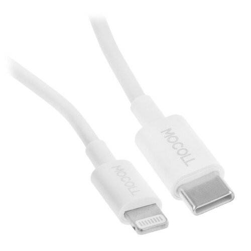 Купить Кабель круглый MOCOLL Lightning 8-pin MFI - USB Type-C белый 1.5 м  5470428. Характеристики, отзывы и цены в Донецке