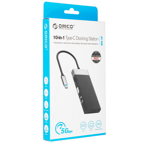Купить Док-станция ORICO MDK-10P-BK-BP  5620213. Характеристики, отзывы и цены в Донецке