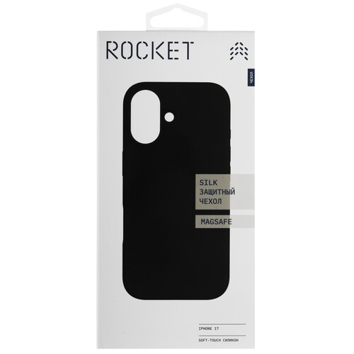 Купить Накладка  Rocket Silk для Apple iPhone 17 черный  5639046. Характеристики, отзывы и цены в Донецке