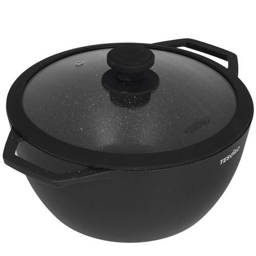 Купить Кастрюля Tesoro Florence Induction total TF6640tdi 4 л 25.1 см черный  9165236. Характеристики, отзывы и цены в Донецке
