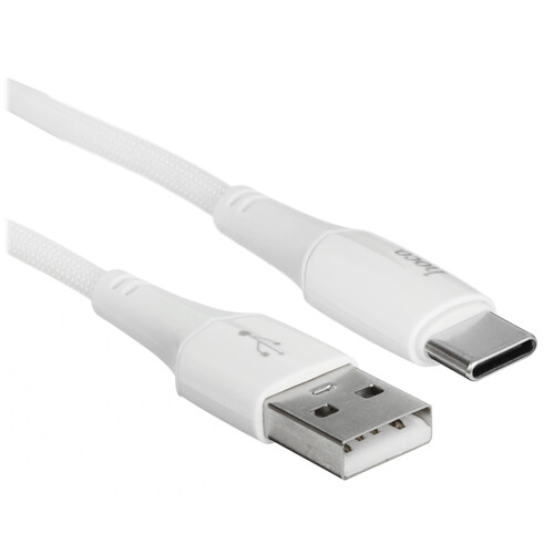 Купить Кабель круглый Hoco USB Type-C - USB 2.0 Type-A белый 1 м  9238226. Характеристики, отзывы и цены в Донецке