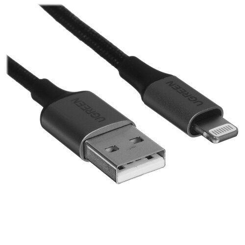 Купить Кабель круглый Ugreen Lightning 8-pin MFI - USB 2.0 Type-A черный 1 м  9983453. Характеристики, отзывы и цены в Донецке