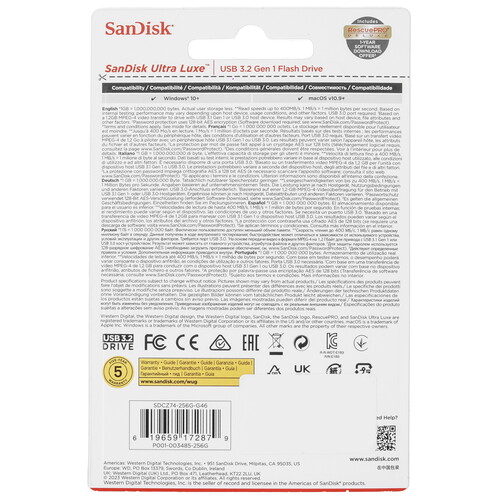 Купить Память USB Flash 256 ГБ SanDisk Ultra Luxe [SDCZ74-256G-G46]  5470880. Характеристики, отзывы и цены в Донецке