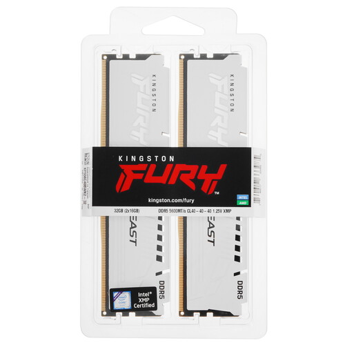 Купить Оперативная память Kingston FURY Beast White  5406625. Характеристики, отзывы и цены в Донецке