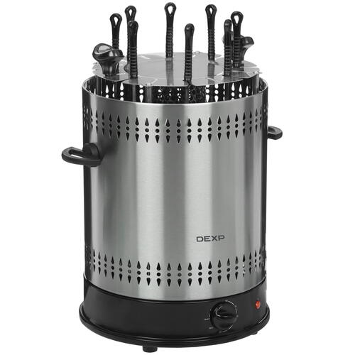 Купить Электрошашлычница DEXP KBM-1400 серебристый  5416621. Характеристики, отзывы и цены в Донецке