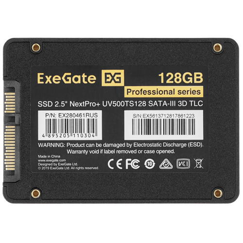 Купить 128 ГБ 2.5" SATA накопитель ExeGate NextPro+ UV500TS128 [EX280461RUS]  9909456. Характеристики, отзывы и цены в Донецке