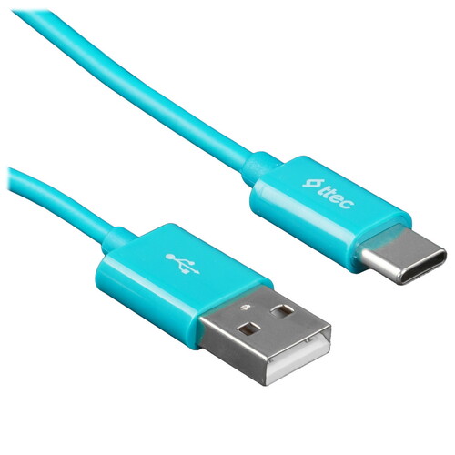 Купить Кабель круглый TTEC USB Type-C - USB 2.0 Type-A бирюзовый 1.2 м  9140775. Характеристики, отзывы и цены в Донецке