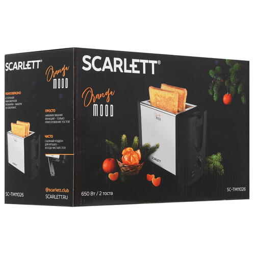 Купить Тостер Scarlett SC-TM11026 черный  5358031. Характеристики, отзывы и цены в Донецке