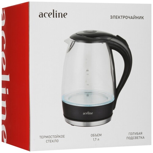 Купить Электрочайник Aceline GF-175 черный  5629331. Характеристики, отзывы и цены в Донецке