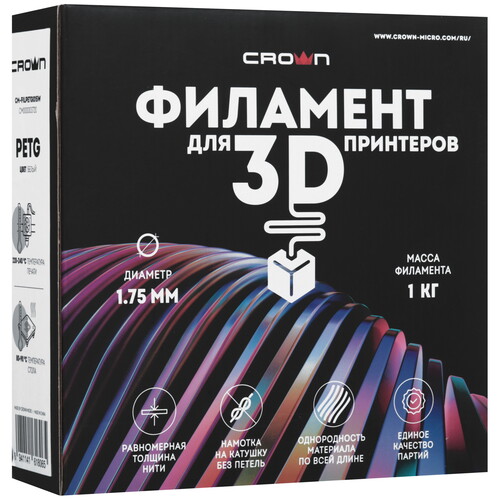 Купить Пластик CROWN CM-FILPETG015W  9229239. Характеристики, отзывы и цены в Донецке