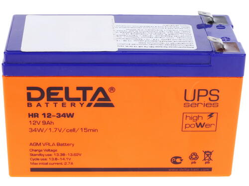 Купить Аккумуляторная батарея для ИБП Delta HR 12-34 W  1156940. Характеристики, отзывы и цены в Донецке