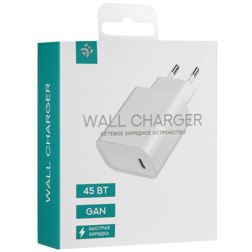 Купить Сетевое зарядное устройство DEXP GaN CW45C белый  9156844. Характеристики, отзывы и цены в Донецке
