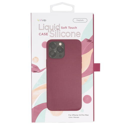 Купить Накладка  VLP Liquid Silicone Case для Apple iPhone 14 Pro Max бордовый  5069632. Характеристики, отзывы и цены в Донецке