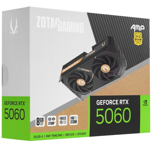 Купить Видеокарта Zotac GeForce RTX 5060 GAMING AMP [ZT-B50600F-10M]  5637094. Характеристики, отзывы и цены в Донецке