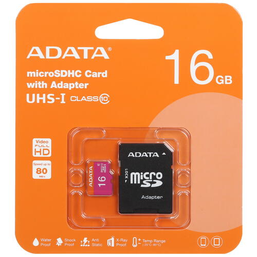 Купить Карта памяти ADATA Premier microSDHC 16 ГБ [AUSDH16GUICL10-RA1]  5449584. Характеристики, отзывы и цены в Донецке