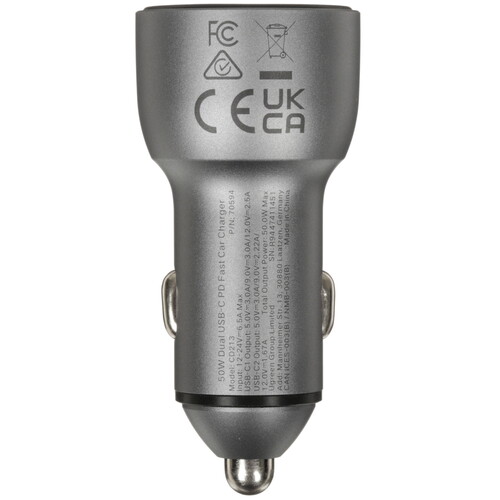 Купить Автомобильное ЗУ Ugreen CD213 серый  9021179. Характеристики, отзывы и цены в Донецке