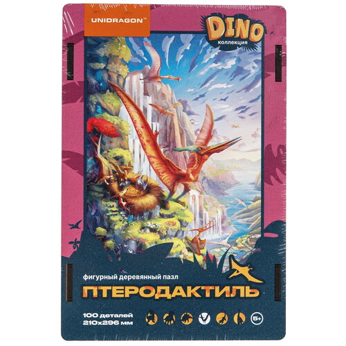 Купить Пазл Unidragon Dino Птеродактиль 5+  9124143. Характеристики, отзывы и цены в Донецке