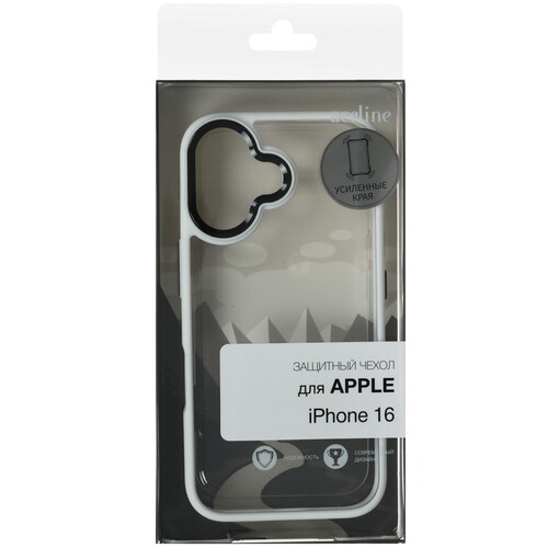 Купить Накладка  Aceline Silicone Side для Apple iPhone 16 белый  9258605. Характеристики, отзывы и цены в Донецке