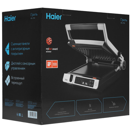 Купить Гриль Haier HG-701 белый  9055033. Характеристики, отзывы и цены в Донецке