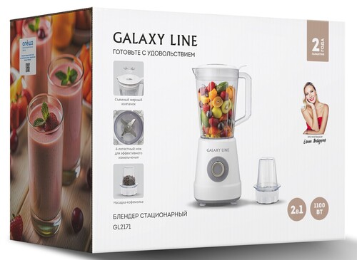 Купить Блендер стационарный GALAXY LINE GL 2171 белый  9268419. Характеристики, отзывы и цены в Донецке
