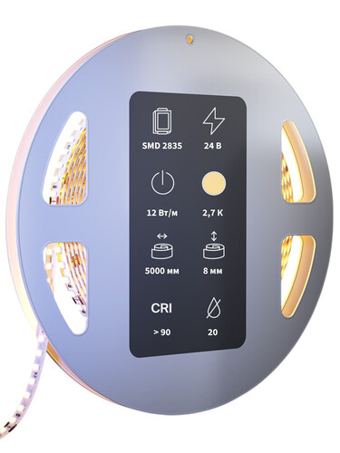 Купить Светодиодная лента Maytoni 24В 2835 12Вт/м 2700К 5м IP 20  9185088. Характеристики, отзывы и цены в Донецке