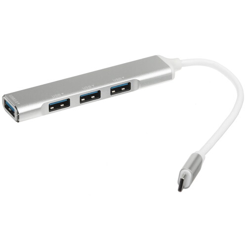 Купить USB-разветвитель LEEF LF-HUB-USBC/A3.0/2.0-4-silver  5626563. Характеристики, отзывы и цены в Донецке