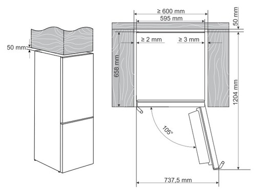 Купить Холодильник с морозильником   Hisense RB5P410SAFE черный  9300176. Характеристики, отзывы и цены в Донецке