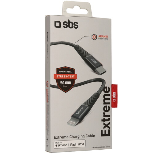 Купить Кабель круглый SBS Lightning 8-pin - USB Type-C серебристый 1.5 м  5471847. Характеристики, отзывы и цены в Донецке