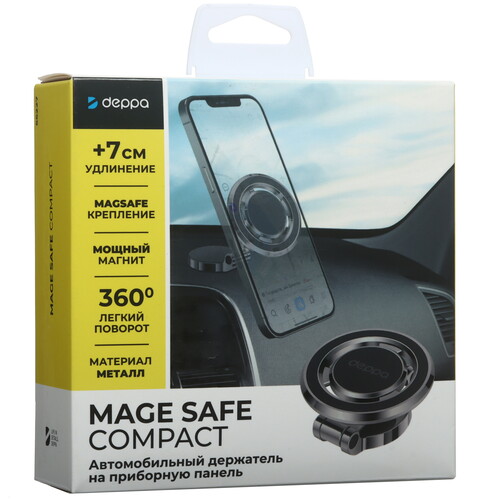 Купить Держатель автомобильный DEPPA Mage Safe Compact черный  9113412. Характеристики, отзывы и цены в Донецке