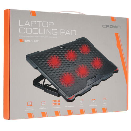 Купить Охлаждающая подставка Crown CMLS-402 черный  4775606. Характеристики, отзывы и цены в Донецке