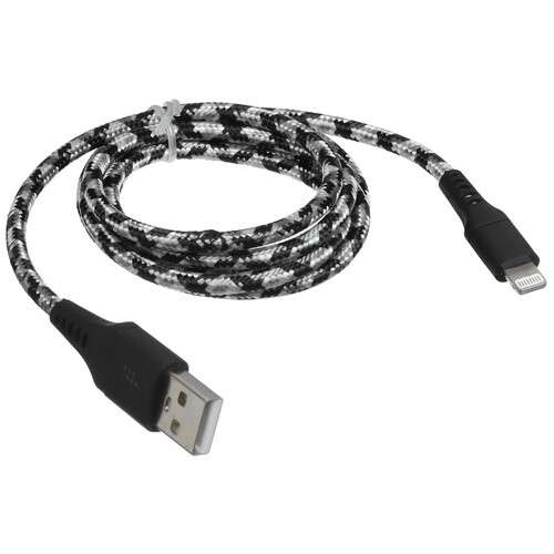 Купить Кабель круглый Rocket Lightning 8-pin - USB 2.0 Type-A черный 1 м  5466177. Характеристики, отзывы и цены в Донецке
