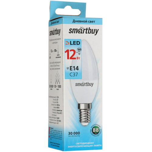 Купить Лампа светодиодная Smartbuy C37-12W/4000/E14  9104981. Характеристики, отзывы и цены в Донецке