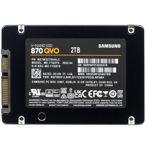 Купить 2000 ГБ 2.5" SATA накопитель Samsung 870 QVO [MZ-77Q2T0BW]  5073117. Характеристики, отзывы и цены в Донецке