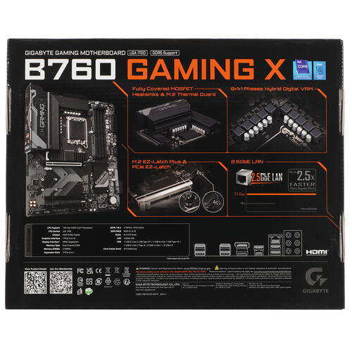 Купить Материнская плата GIGABYTE B760 GAMING X  5098674. Характеристики, отзывы и цены в Донецке