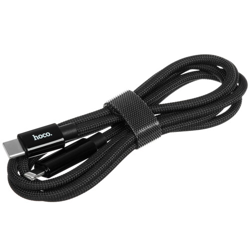 Купить Кабель круглый Hoco Lightning 8-pin - USB Type-C черный 1.2 м  5493024. Характеристики, отзывы и цены в Донецке