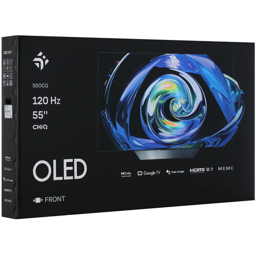 Купить 55" (139 см) Телевизор DEXP 55OCG черный  9078006. Характеристики, отзывы и цены в Донецке