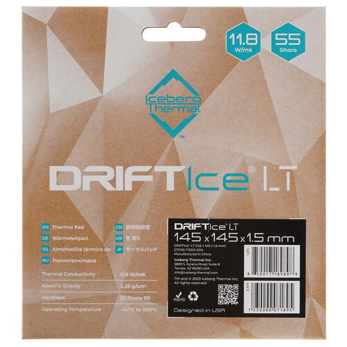 Купить Термопрокладка Iceberg Thermal DriftICE LT [DRIFTIceLT145x145x1.5mm]  5416856. Характеристики, отзывы и цены в Донецке