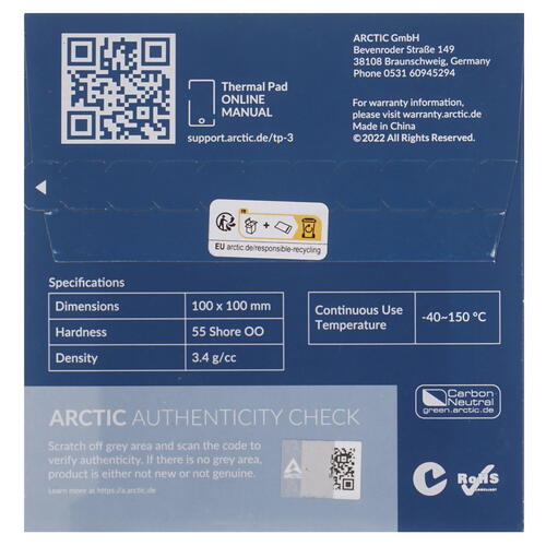 Купить Термопрокладка Arctic Cooling Thermal Pad TP-3 [ACTPD00053A]  5407566. Характеристики, отзывы и цены в Донецке