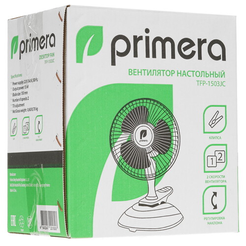 Купить Вентилятор Primera TFP-1503JC  белый  9984613. Характеристики, отзывы и цены в Донецке