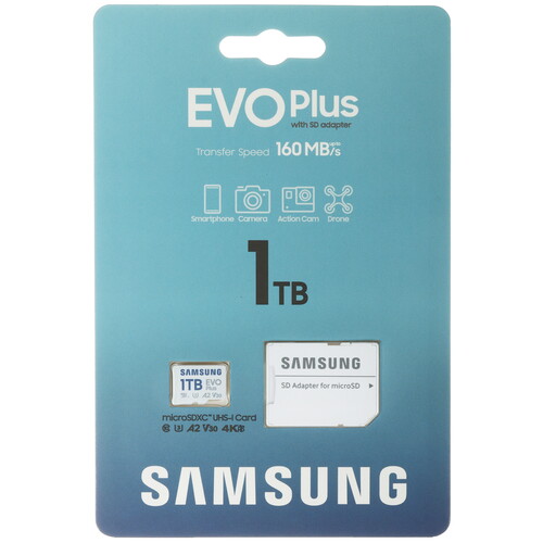 Купить Карта памяти Samsung EVO Plus microSDXC 1024 ГБ  5484853. Характеристики, отзывы и цены в Донецке