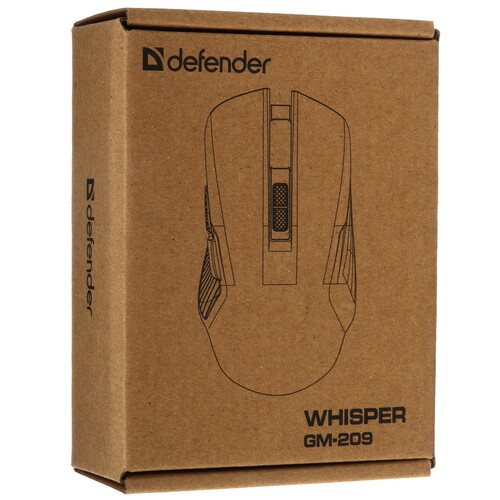 Купить Мышь беспроводная/проводная Defender Whisper GM-209  9295323. Характеристики, отзывы и цены в Донецке
