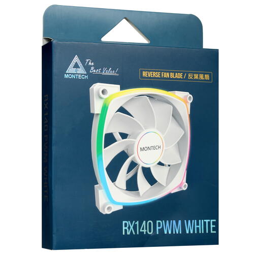 Купить Реверсный вентилятор Montech RX 140 PWM  белый  5433920. Характеристики, отзывы и цены в Донецке