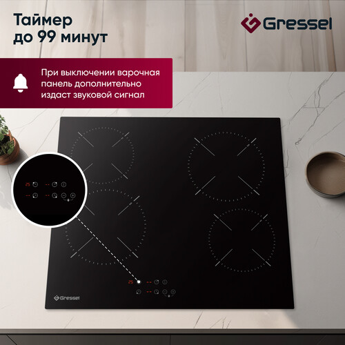 Купить Электрическая варочная поверхность Gressel RU6077D14S000  9284749. Характеристики, отзывы и цены в Донецке