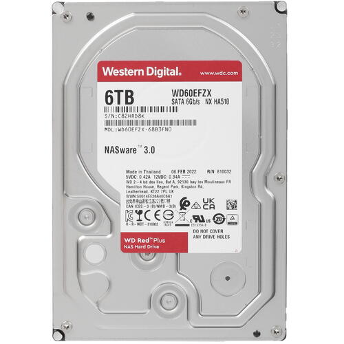 Купить 6 ТБ Жесткий диск WD Red Plus [WD60EFZX]  5051813. Характеристики, отзывы и цены в Донецке